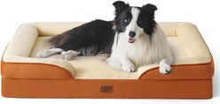Bedsure Orthopedic Bolster Dog Sofa Bed with Removable Cover, Ember Clay, Large: 35 x 25 x 6.5-in slide 1 of 9