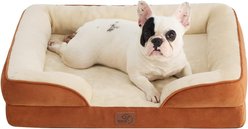 Bedsure Orthopedic Bolster Dog Sofa Bed with Removable Cover, Ember Clay, Medium slide 1 of 9