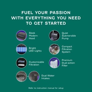 Coralife Silicone SMART BioCube Jr. Aquarium Starter Kit, 14-gal