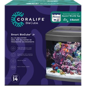 Coralife Silicone SMART BioCube Jr. Aquarium Starter Kit, 14-gal