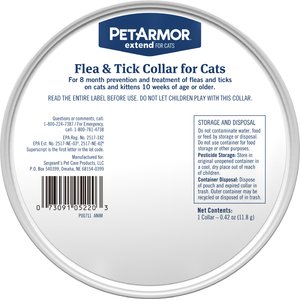 PetArmor Extend Flea & Tick Collar for Cats, 1 Collar (8-mos. supply)