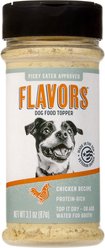 FLAVORS Chicken Recipe Freeze-Dried Grain-Free Dog Food Topper, 3.1-oz bottle