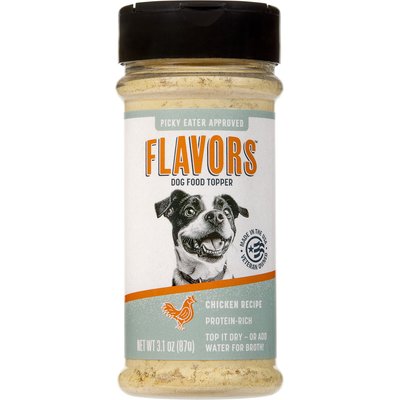 FLAVORS Dog Food Topper FLAVORS Dog Food Topper Chicken Recipe Freeze-Dried Grain-Free Dog Food Topper, 3.1-oz bottle