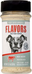 FLAVORS Beef Recipe Freeze-Dried Grain-Free Dog Food Topper, 3.1-oz bottle