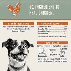 FLAVORS Chicken Recipe Freeze-Dried Grain-Free Dog Food Topper, 3.1-oz bottle slide 2 of 9