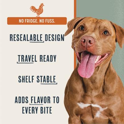 Show full view: FLAVORS Chicken Recipe Freeze-Dried Grain-Free Dog Food Topper, 3.1-oz bottle slide 7 of 11