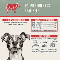 FLAVORS Beef Recipe Freeze-Dried Grain-Free Dog Food Topper, 3.1-oz bottle slide 2 of 9