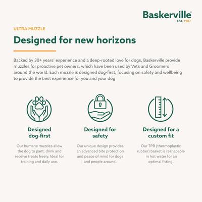 Show full view: Baskerville Ultra Dog Adjustable Basket Muzzle, Black, Size 2 slide 9 of 12