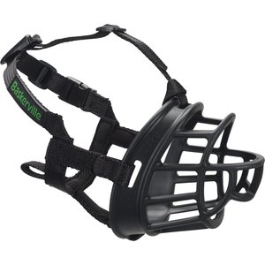 Baskerville Ultra Dog Adjustable Basket Muzzle, Black, Size 3