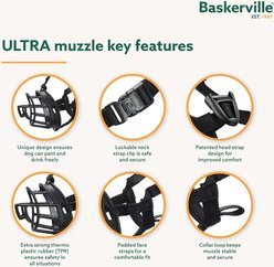Baskerville Ultra Dog Adjustable Basket Muzzle, Black, Size 4 slide 2 of 9