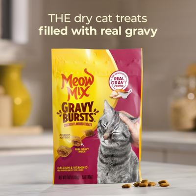 Show full view: Meow Mix Gravy Bursts Chicken Flavored Cat Treats, 6.3-oz bag slide 5 of 8