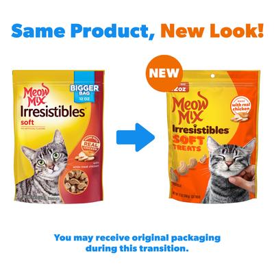 Show full view: Meow Mix Irresistibles White Meat Chicken Soft & Chewy Cat Treats, 12-oz bag slide 3 of 11