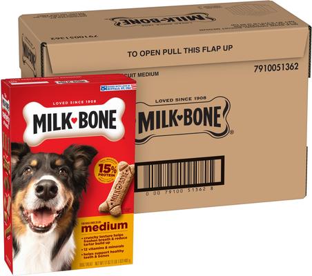 Show full view: Milk-Bone Original Medium Biscuit Dog Treats, 1.06-lb box, case of 6 slide 4 of 12