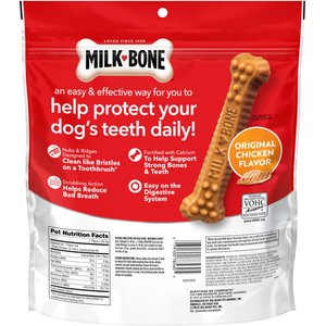 Milk-Bone Brushing Chews Small & Medium Original Chicken Flavor Daily Dental Dog Treats, 35 count