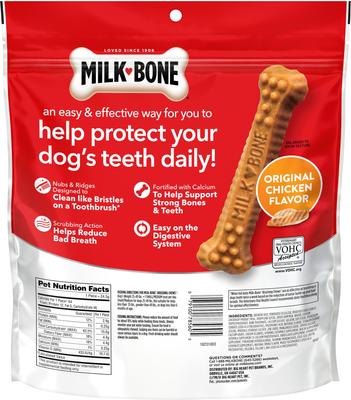 Show full view: Milk-Bone Original Brushing Chews Small/Medium Chicken Flavor Daily Dental Dog Treats, 35 count slide 4 of 12