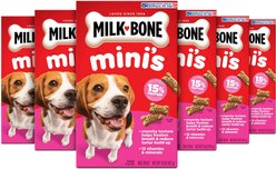 Milk-Bone Mini's Original Dog Biscuits Treats, 15-oz bag, case of 6