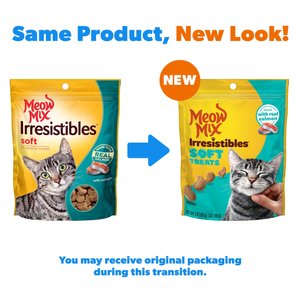 Meow Mix Irresistibles Soft Salmon Cat Treats, 3-oz bag