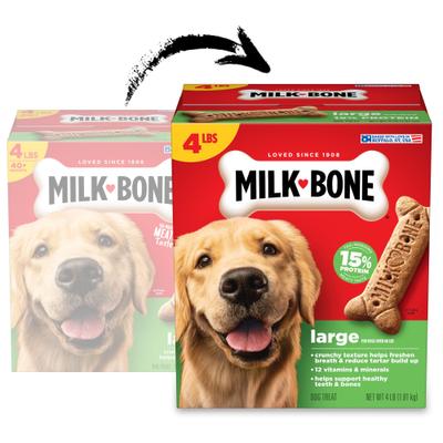 Show full view: Milk-Bone Original Large Biscuit Dog Treats, 4-lb box slide 3 of 12