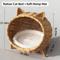 Show in main carousel: NonoPets Handwoven Cozy Dome House Rattan with Ears Cat Bed with Soft Cushion slide 3 of 6