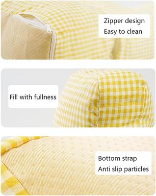 Show full view: NonoPets Gingham Soft Washable Sofa Chair Bed for Small Dogs & Cats, Yellow slide 5 of 5