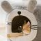 Show in main carousel: NonoPets Round Plush Enclosed Hideaway Cat Cave Bed with Ears, Medium slide 7 of 7