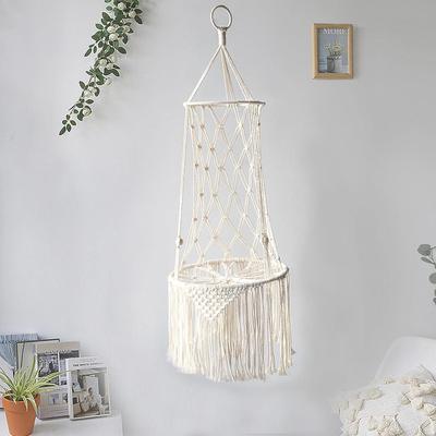 Show full view: NonoPets Macrame Hanging Hammock Boho Rope Swing Cat Bed with Plush Cushion, Large slide 5 of 8