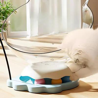 Show full view: NonoPets Transparent Acrylic Space Capsule Cat Bed with Trackball, Yellow slide 5 of 8