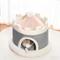 Show in main carousel: NonoPets Castle-Shaped Plush House Soft Fortress Bed for Small Dogs & Cats, Grey, Medium slide 2 of 5