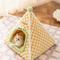 Show in main carousel: NonoPets Plaid Pyramid House Warm Plush Enclosed Cat Bed with Cozy Cushion, Small slide 3 of 4