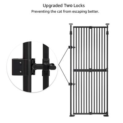 Show full view: Unipaws Extra Tall Metal Cat Gate, Black slide 4 of 8