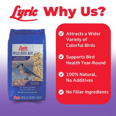 Show full view: Lyric Wild Bird Food, 40-lb bag slide 3 of 9