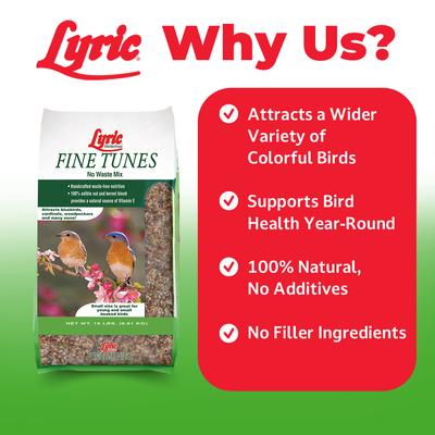 Show full view: Lyric Fine Tunes No Waste Mix Wild Bird Food, 15-lb bag slide 3 of 10