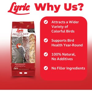 Lyric Fruit & Nut High Energy Mix Wild Bird Food, 20-lb bag