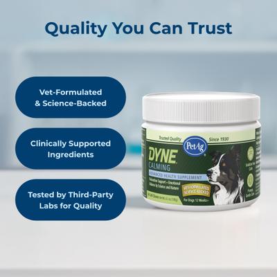 Show full view: PetAg Dyne Chicken Liver Flavored Soft Chew Calming Supplement for Dogs, 60 count slide 6 of 7