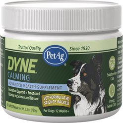 PetAg Dyne Chicken Liver Flavored Soft Chew Calming Supplement for Dogs, 60 count