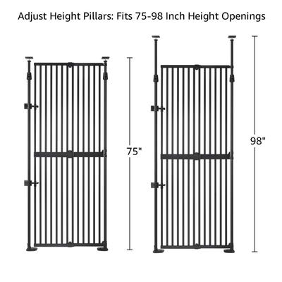 Show full view: Unipaws Extra Tall Metal Cat Gate, Black slide 6 of 8