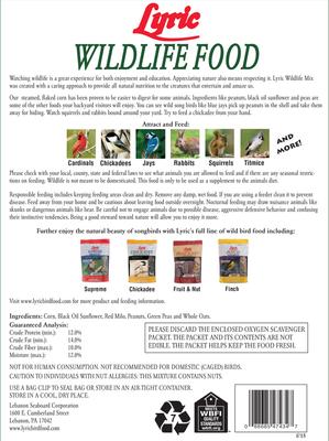 Show full view: Lyric Wildlife Food Wild Bird & Small Pet Food, 10-lb bag slide 2 of 10