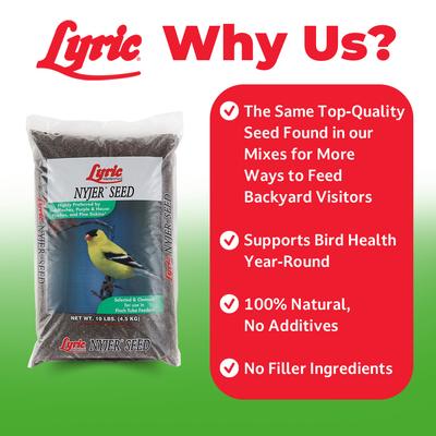 Show full view: Lyric Nyjer Seed Wild Bird Food, 10-lb bag slide 3 of 9