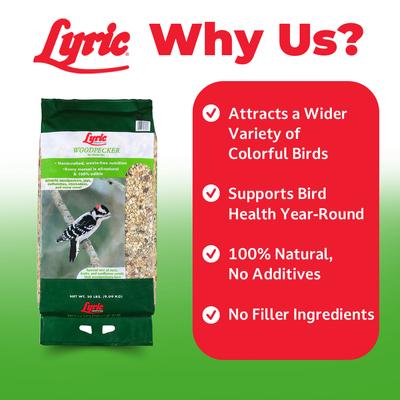 Show full view: Lyric Woodpecker No Waste Mix Wild Bird Food, 5-lb bag slide 3 of 10