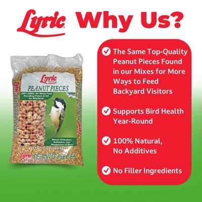 Show full view: Lyric Peanut Pieces Wild Bird Food, 15-lb bag slide 3 of 10