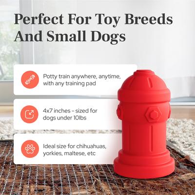Show full view: Bark Potty Soft Silicone Fire Hydrant Potty Training for Small Dogs, 4 x 7-in, Red slide 5 of 11