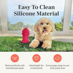 Bark Potty Soft Silicone Fire Hydrant Potty Training for Small Dogs, 4 x 7-in, Red slide 2 of 9