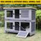Show in main carousel: Aivituvin AIR06-A Small Pet Indoor/Outdoor Hutch, Gray, Two Story slide 2 of 8