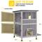 Show in main carousel: Aivituvin AIR14-1 Two Tier Wooden Cat House with Waterproof Roof & Door Flaps, Grey, Small slide 6 of 11