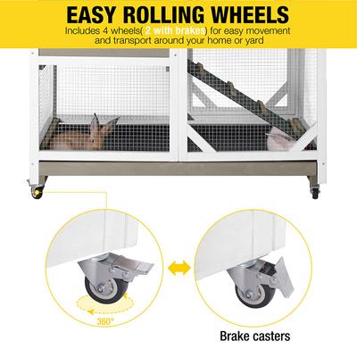 Show full view: Aivituvin Indoor Rabbit Hutch with Pull-Out Tray, Large slide 6 of 8