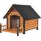Show in main carousel: Aivituvin Strong Iron Frame Outdoor Dog House with Porch, Small, Brown slide 1 of 11