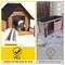 Show in main carousel: Aivituvin Strong Iron Frame Outdoor Dog House with Porch, Small, Brown slide 5 of 11