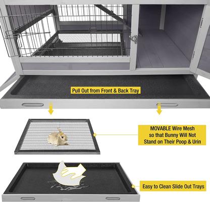 Show full view: Aivituvin 39-in Indoor & Outdoor Wheeled Rabbit Cage slide 4 of 8