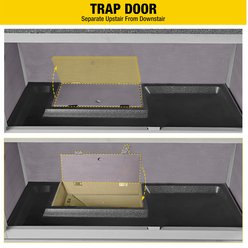 Aivituvin-AIR77 Outdoor indoor with Wheels Small Pet Hutch, Grey slide 2 of 5