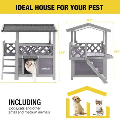 Show full view: Aivituvin Outdoor & Indoor Cat House slide 3 of 11